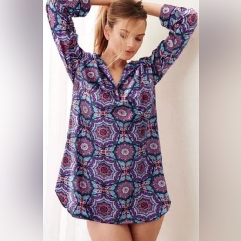 Victoria’s Secret Women Sleep Shirt Sz M Long Sleeves Cotton
